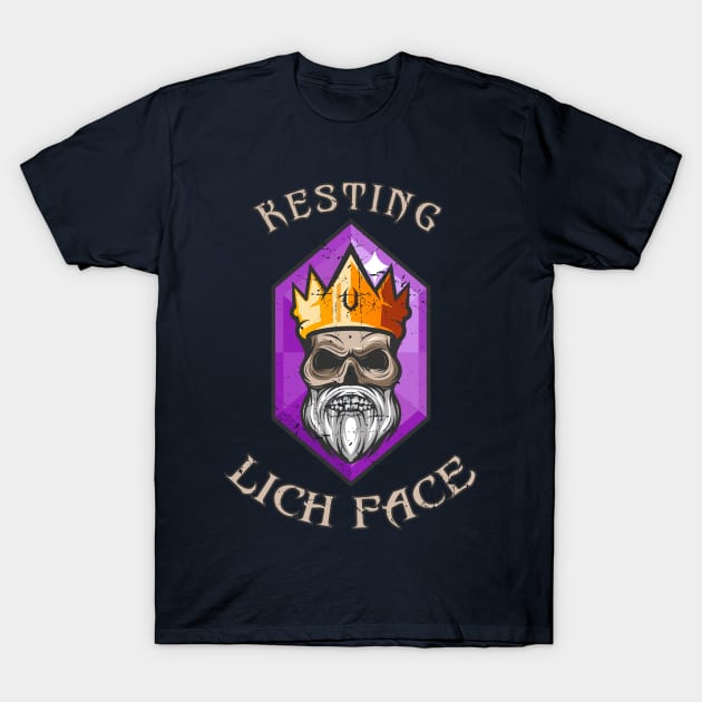 Resting Lich Face for Nerdy Role playing Games T-Shirt by KennefRiggles